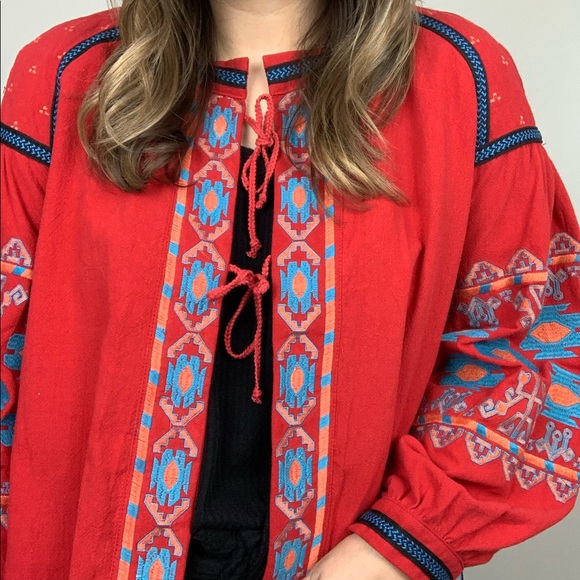 Tribal Tales Embroidery Jacket L&B XL 2X 3X Red - Picture 8 of 8
